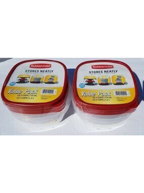 Rubbermaid 6 Piece Set Easy Find Lid Food Storage Containers BPA Free Lot of 2